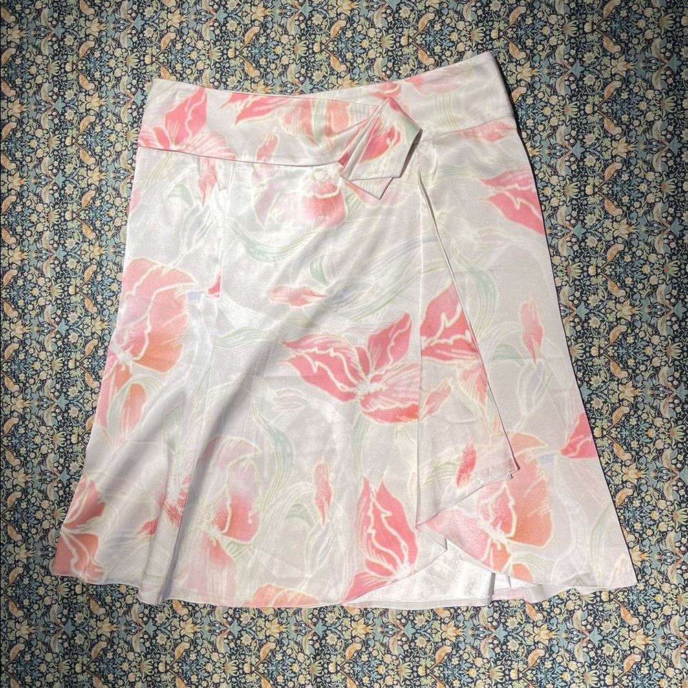 Armani Collezioni Floral Silk Skirt Size 8